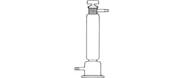 Cilindro in vetro Fresenius ml. 100 con collo smerigliato e tappo a rubinetto