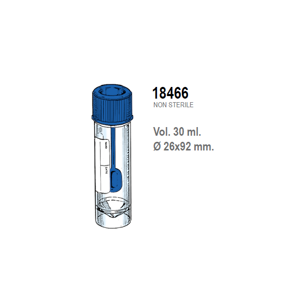 Contenitori per feci in Polistirolo ml. 30 (26x92 mm.) conf. 400