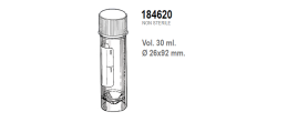 Contenitori per campioni biologici in Polipropilene ml. 30 (26x92 mm.) conf. 400