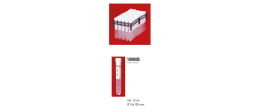 Provetta cilindrica in polipropilene con tappo a pressione ed etichetta - 16x100 mm. - 10 ml. - confezione da 1000 in rack da 50