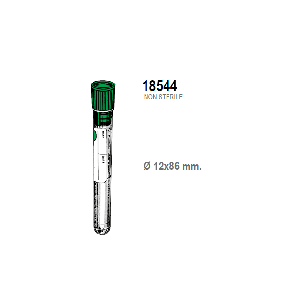 Provetta k3edta con tappo ed etichetta - 12x86 mm. - 2,5 ml. - confezione da 1000