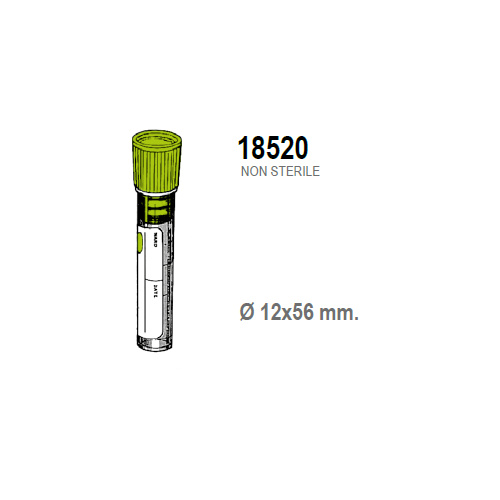 Provetta k2edta con tappo ed etichetta - 12x56 mm. - 2,5 ml. - confezione da 1500