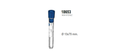 Provetta litio eparina con tappo blu ed etichetta - 13x75 mm. - 3 ml. - confezione da 1000