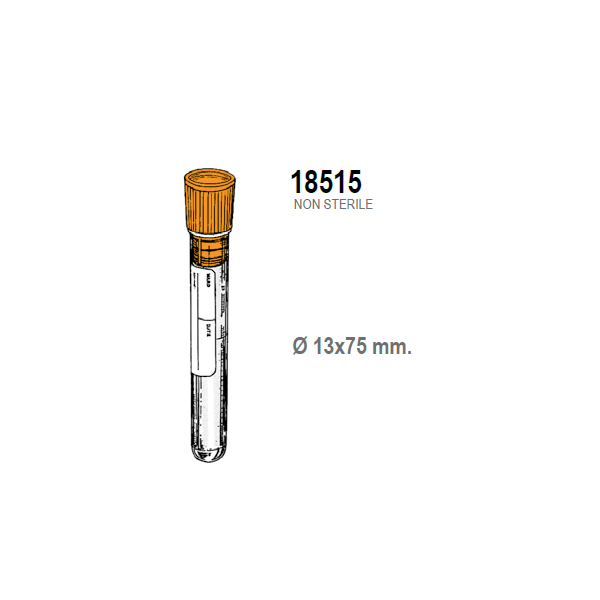 Provetta con KF+Na2 EDTA - tappo arancio - 13x75 mm. - 3 ml. - confezione da 1000