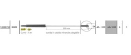 Sonda termocoppia tipo K - 3K650 (liquidi / aria -60 +1100°C)