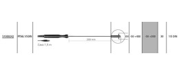 Sonda PT 100 - PT56L 1/5 DIN