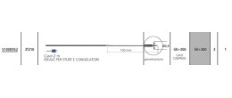 Sonda termocoppia tipo T - 3T210 (penetrazione -50 +300°C)