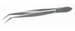 Pinzetta in acciaio inox punte curve sottili mm. 115