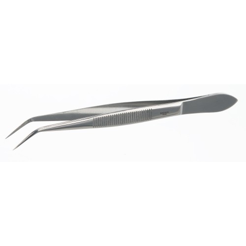 Pinzetta in acciaio inox punte curve sottili mm. 200