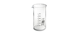 Becher in vetro borosilicato forma alta ml. 250