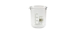 Becher in vetro borosilicato forma bassa ml. 25