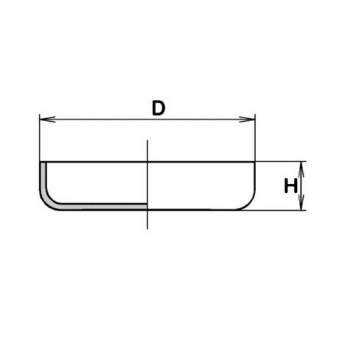 Capsula in porcellana per incenerimento ml. 220 (122x28h mm.) senza becco