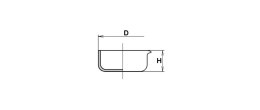 Capsula in porcellana per incenerimento ml. 35 (50x25h mm.) con becco