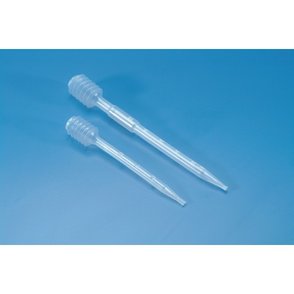 Pipette Pasteur in PE ml. 5 graduata fino ad 1 ml. - confezione da 100