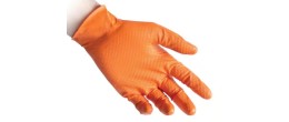 Guanti in nitrile Full grip arancione Reflexx N85 misura M - Conf. da 50