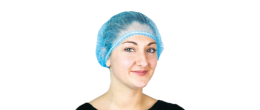 Cuffietta monouso non sterile in TNT blu rotonda conf. 100