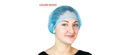 Cuffietta monouso non sterile in TNT rosso rotonda conf. 100