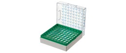 Rack per cryovials da 1 e 2 ml. verde 81 posizioni