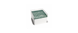 Rack per cryovials da 3, 4 e 5 ml. verde 81 posizioni