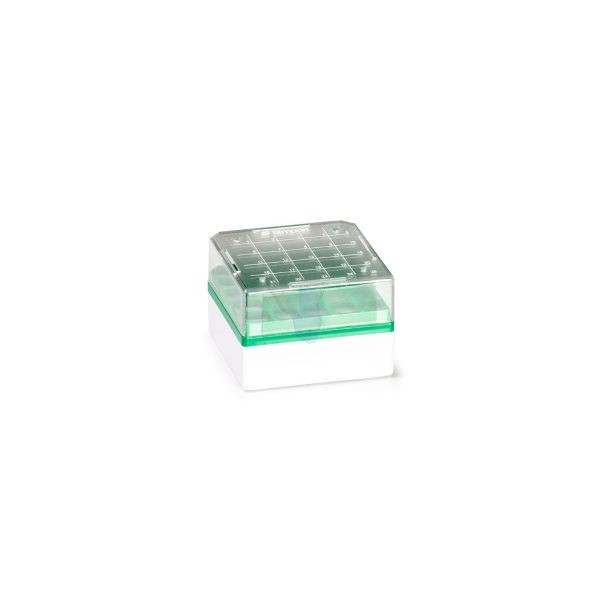 Rack per cryovials da 1 e 2 ml. verde 25 posizioni