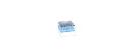 Rack per cryovials da 1 e 2 ml. azzurro 25 posizioni