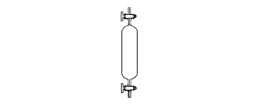 Pipetta per prelievo gas ml. 100 rubinetti in PTFE