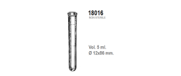 Provetta cilindrica in polipropilene graduata 12x86 mm. - 5 ml. - confezione da 4000