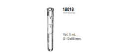 Provetta cilindrica in polipropilene con etichetta graduata 12x86 mm. - 5 ml. - confezione da 4000