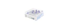 Scatola criogenica Work2Store allungabile in PP bianco 64 posti per microprovette da 1,5 / 2,0 ml.