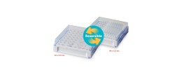 Scatola criogenica Work2Store allungabile in PP bianco 64 / 96 posti per microprovette da 0,5 / 0,2 ml.