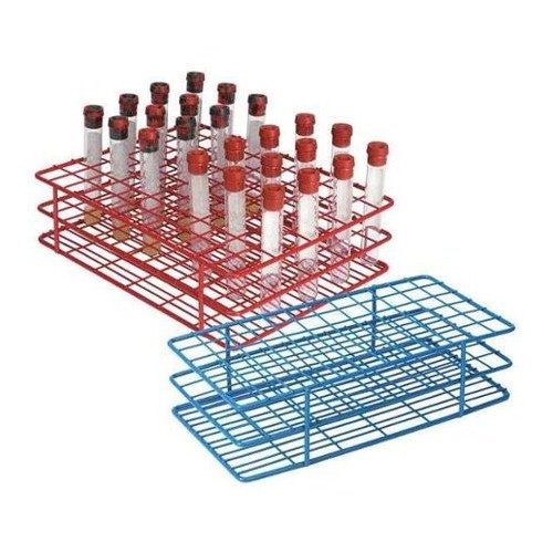 Portaprovette rete epossidica 72 posti per provette fino a 13 mm. di diametro
