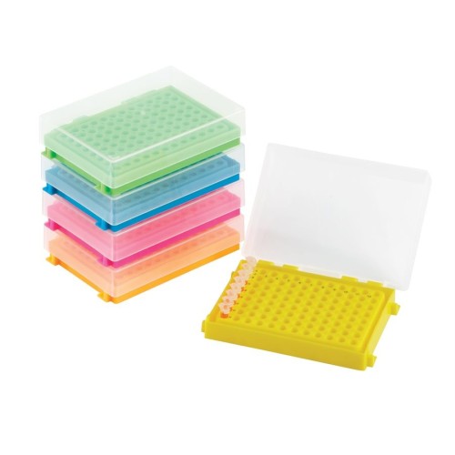 Rack per PCR in PP colori assortiti per microprovette da 0,2 ml. - confezione da 5