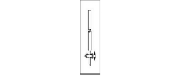 Colonna per cromatografia in vetro borosilicato dimensioni utili 10 x 100 mm. rubinetto maschio teflon