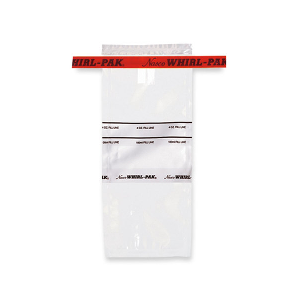 Sacchetti Write on bag 118 ml. - 75 x 185 mm.  con banda di scrittura - conf. 500 nastro rosso