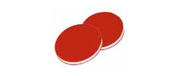 Setto 16 mm. in PTFE rosso/silicone bianco/PTFE rosso