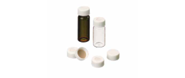 Kit EPA - Vials vetro bianco 20 ml. con tappo forato e setto in Silicone naturale/PTFE Beige EPA Quality- ND 24